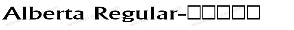 Alberta Regular字体转换